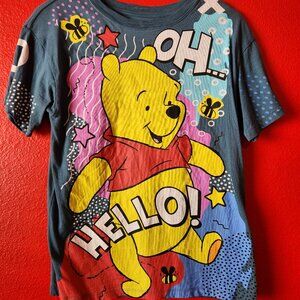 Full front large screen print Winnie the Pooh Junior Size Medium T-shirt